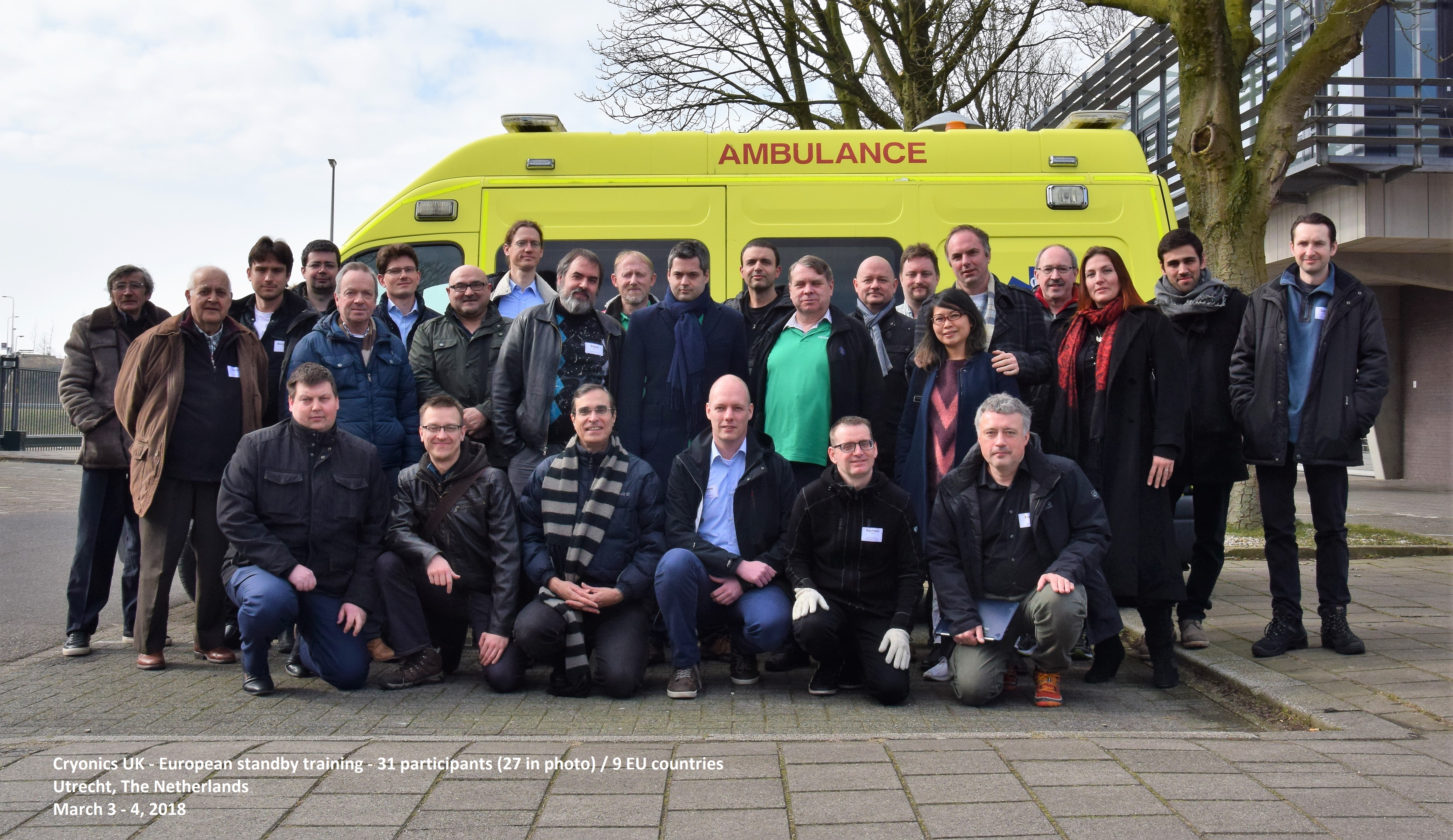Cryonics UK Training in Utrecht, The
                Netherlands, March 2018.